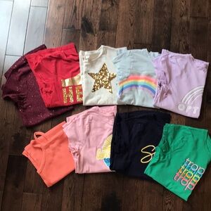 Lot of 9 Girl Tops Shirts Size XL
